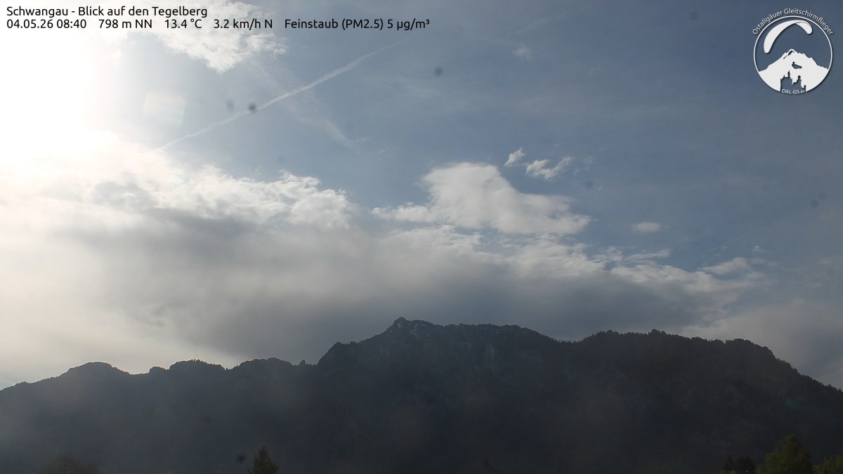 Archiv Foto Webcam Schwangau: Tegelberg-Blick
