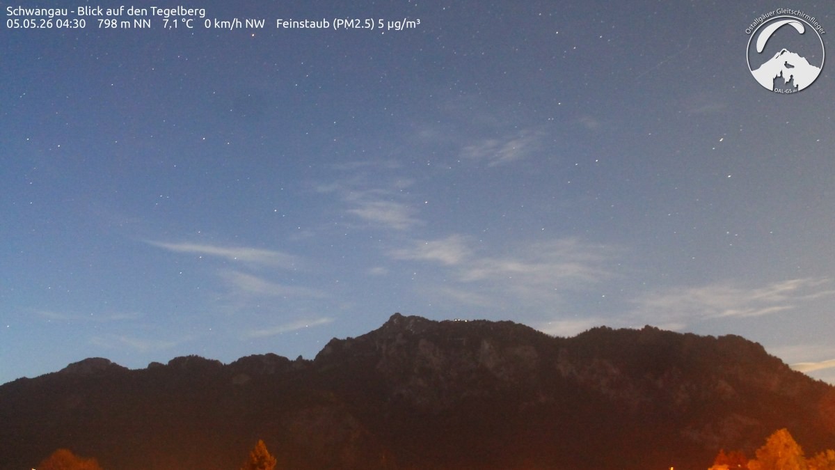 Archiv Foto Webcam Schwangau: Tegelberg-Blick