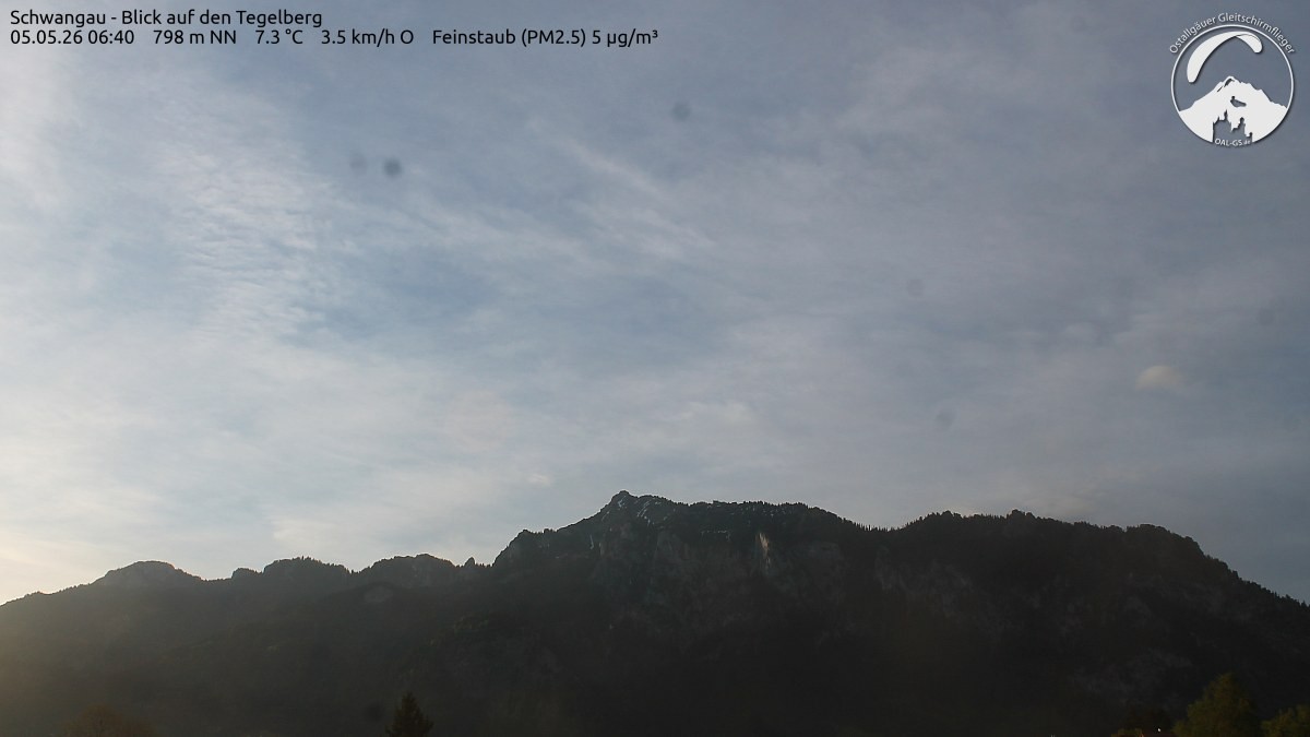 Archiv Foto Webcam Schwangau: Tegelberg-Blick