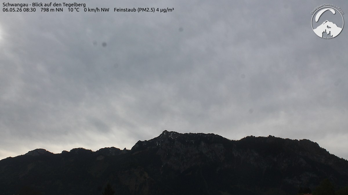 Archived image Webcam Schwangau: View to the Tegelberg