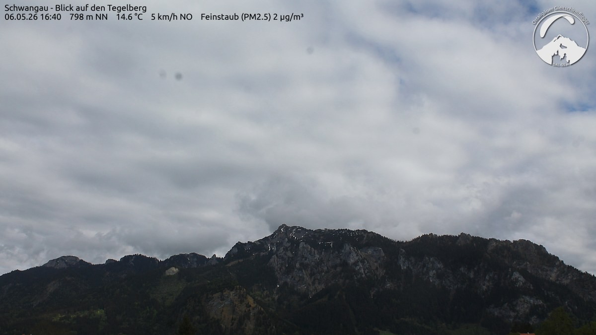 Archived image Webcam Schwangau: View to the Tegelberg