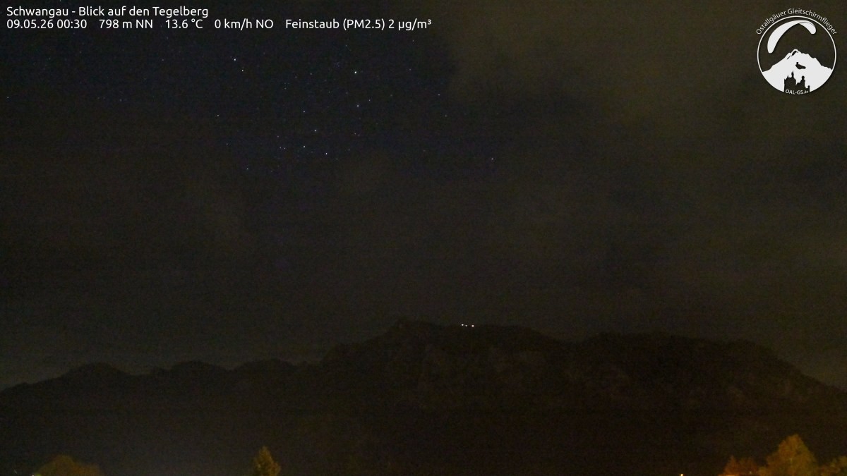 Archiv Foto Webcam Schwangau: Tegelberg-Blick