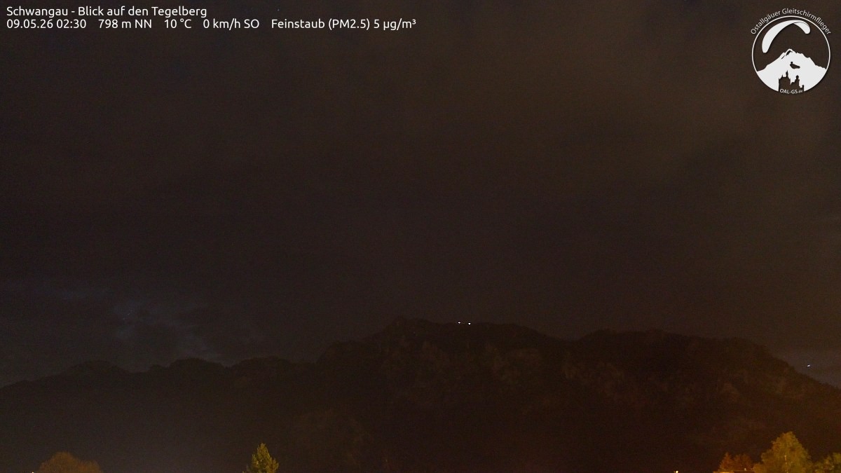 Archiv Foto Webcam Schwangau: Tegelberg-Blick