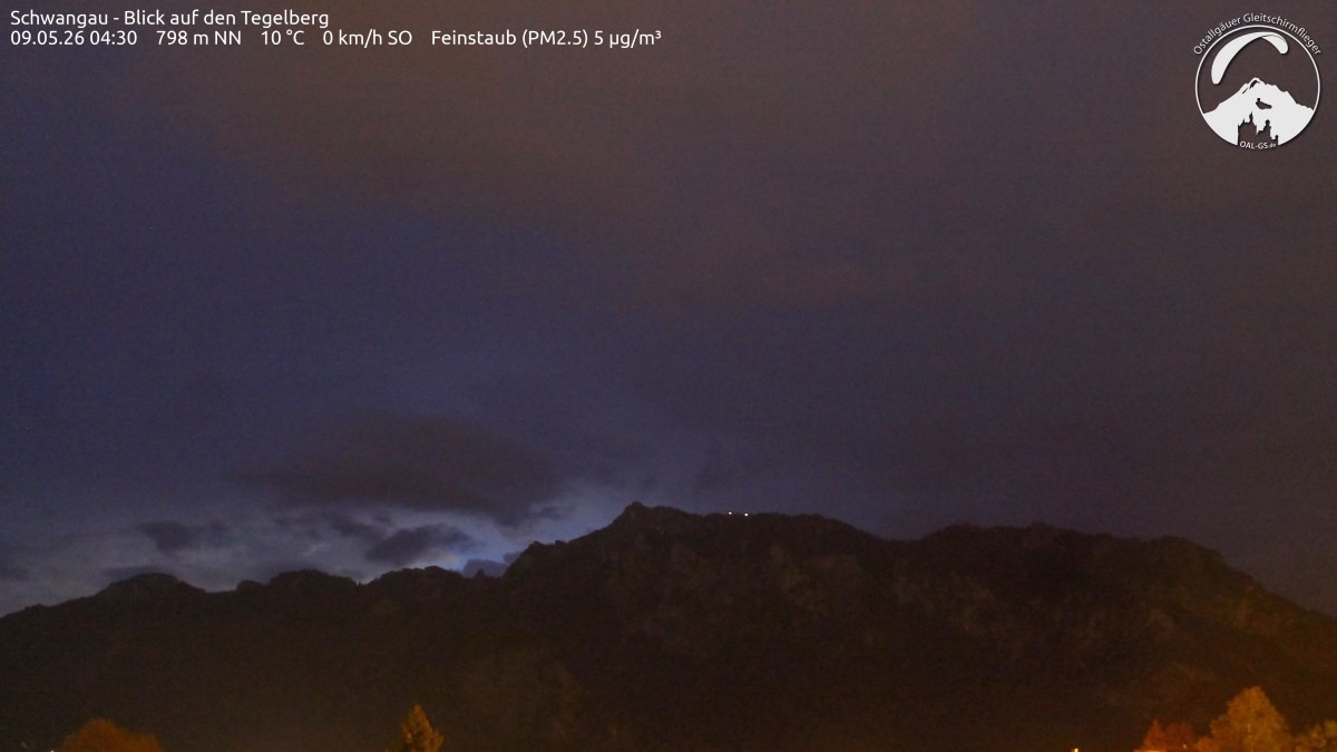 Archiv Foto Webcam Schwangau: Tegelberg-Blick