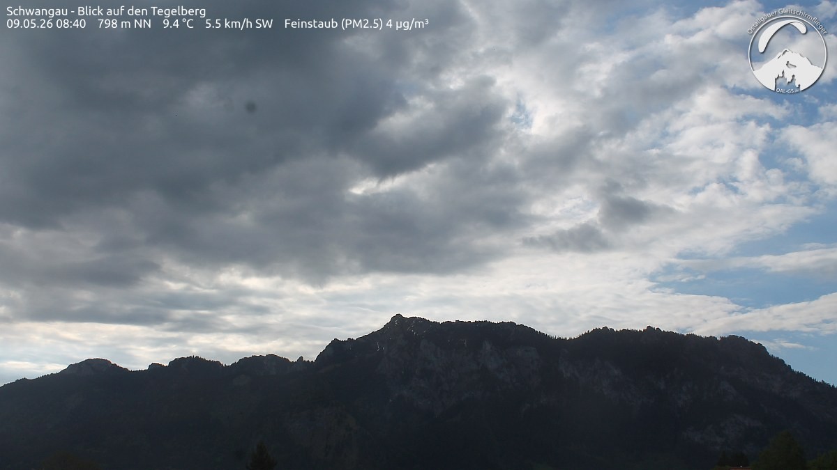 Archiv Foto Webcam Schwangau: Tegelberg-Blick