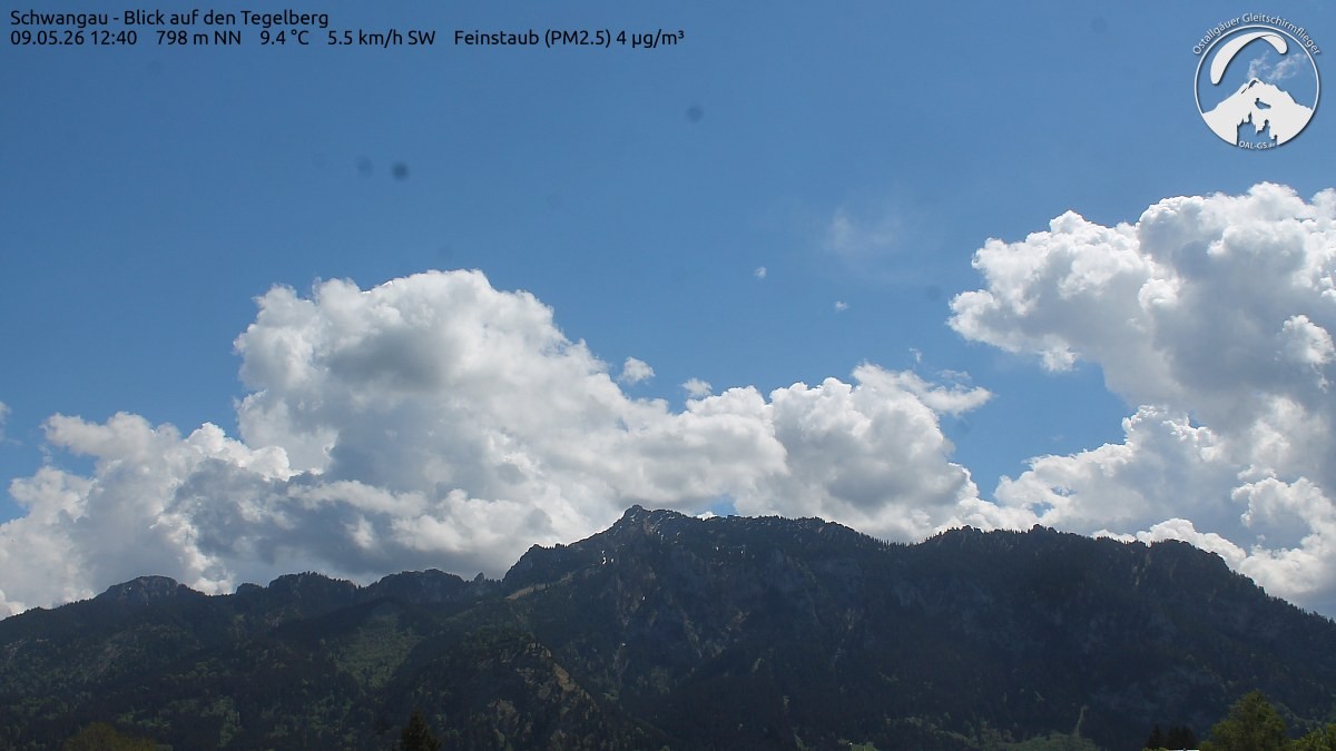 Archiv Foto Webcam Schwangau: Tegelberg-Blick