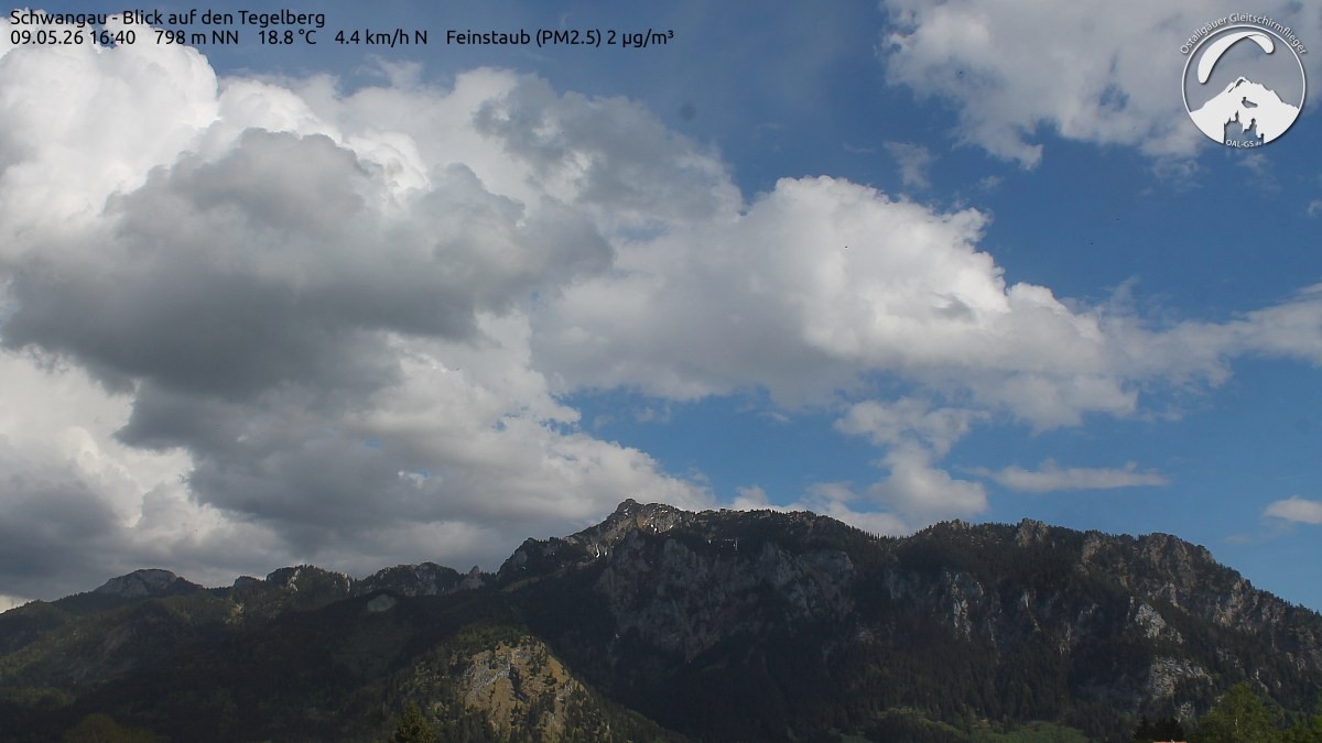 Archiv Foto Webcam Schwangau: Tegelberg-Blick