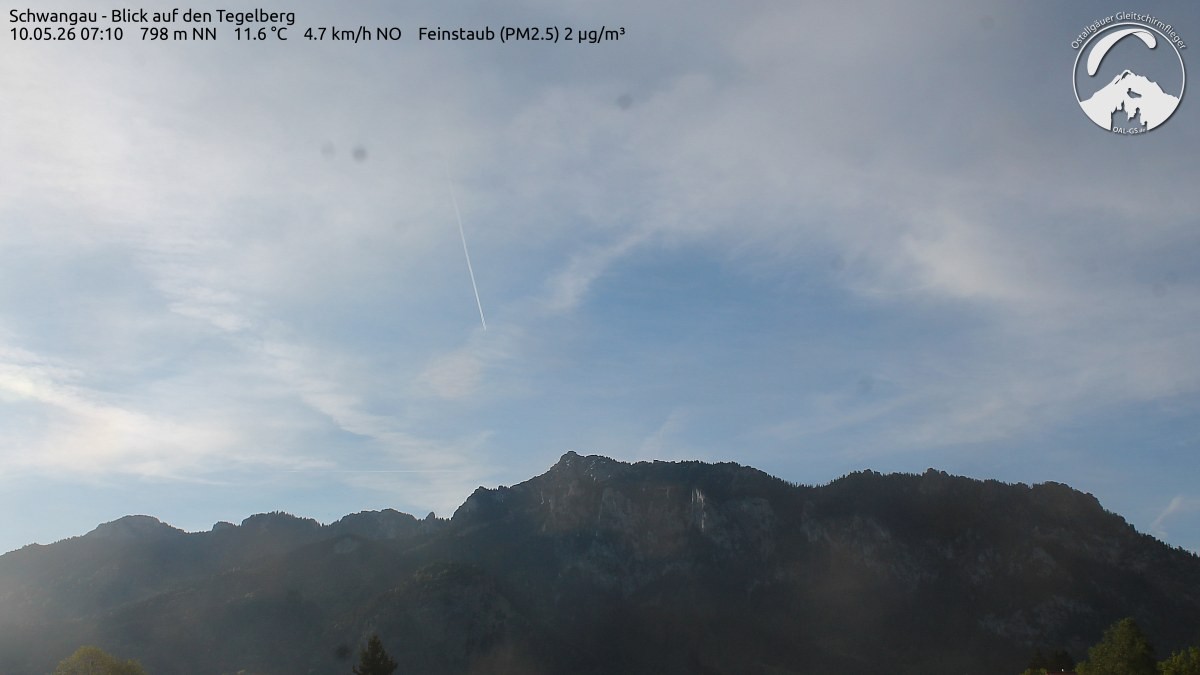 Archiv Foto Webcam Schwangau: Tegelberg-Blick