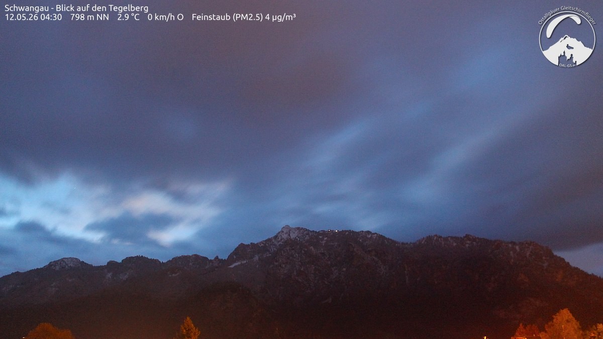 Archiv Foto Webcam Schwangau: Tegelberg-Blick