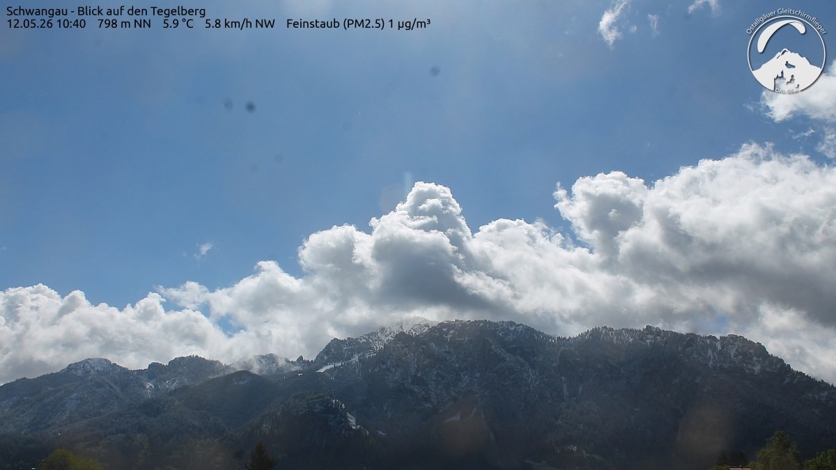 Archiv Foto Webcam Schwangau: Tegelberg-Blick
