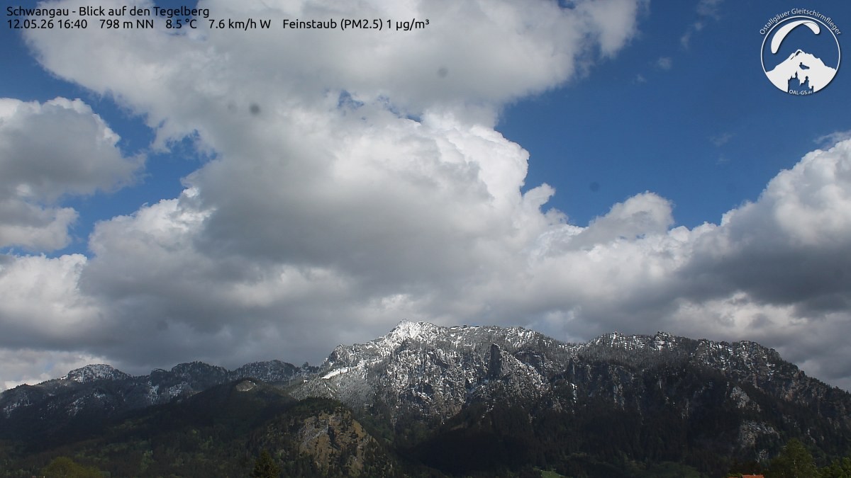 Archiv Foto Webcam Schwangau: Tegelberg-Blick