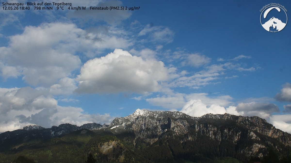 Archiv Foto Webcam Schwangau: Tegelberg-Blick