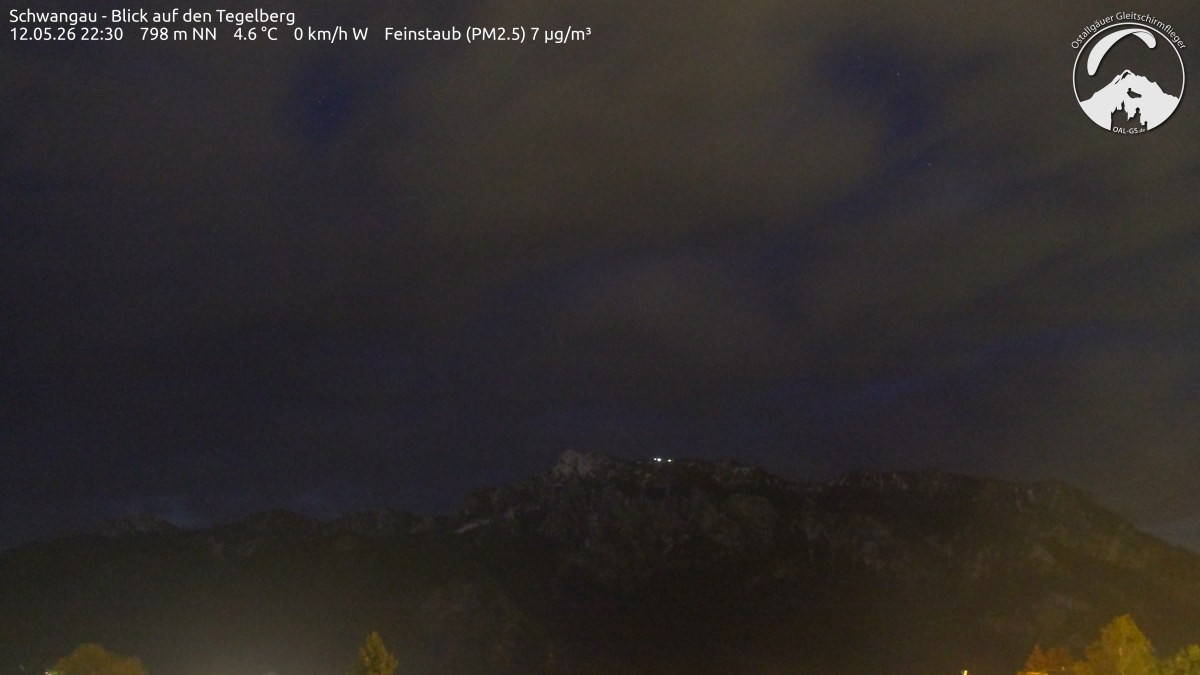 Archiv Foto Webcam Schwangau: Tegelberg-Blick