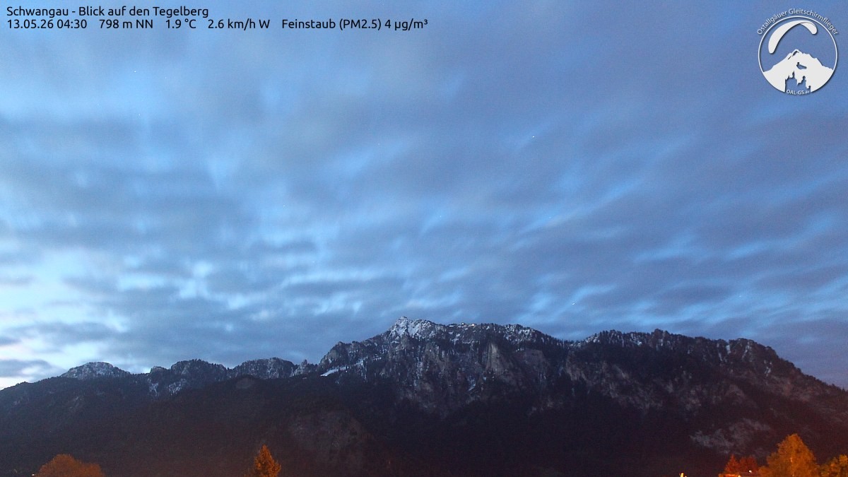 Archiv Foto Webcam Schwangau: Tegelberg-Blick