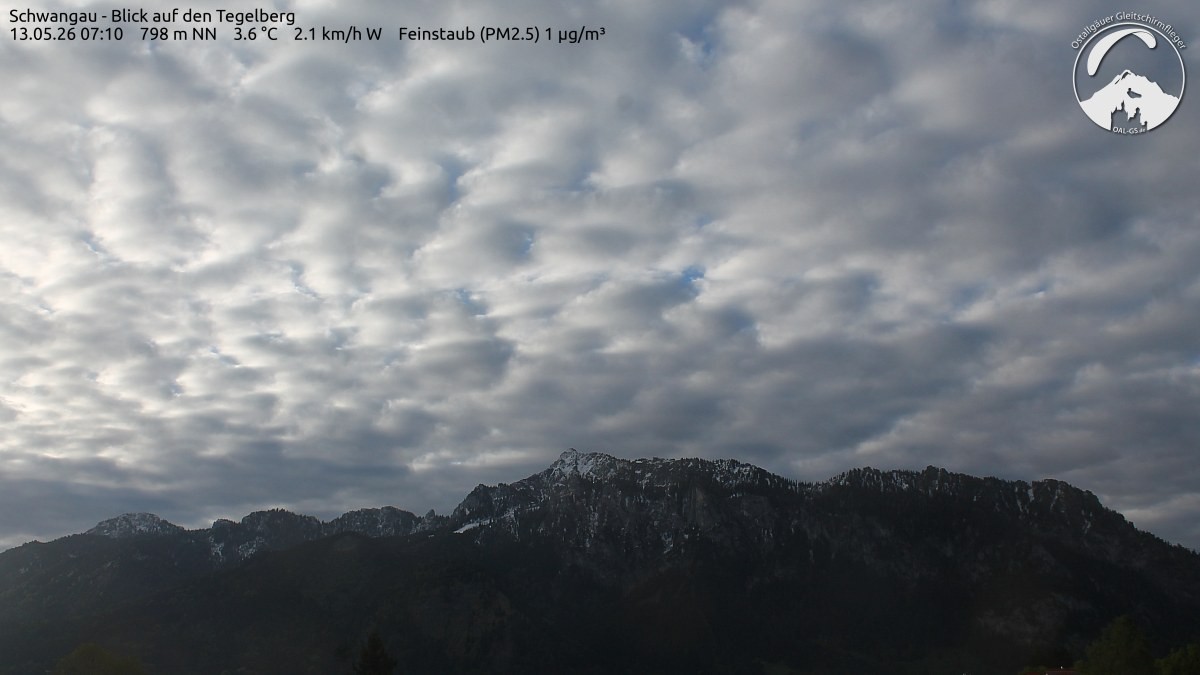 Archiv Foto Webcam Schwangau: Tegelberg-Blick