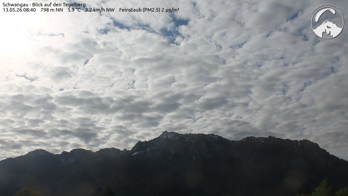 Archiv Foto Webcam Schwangau: Tegelberg-Blick