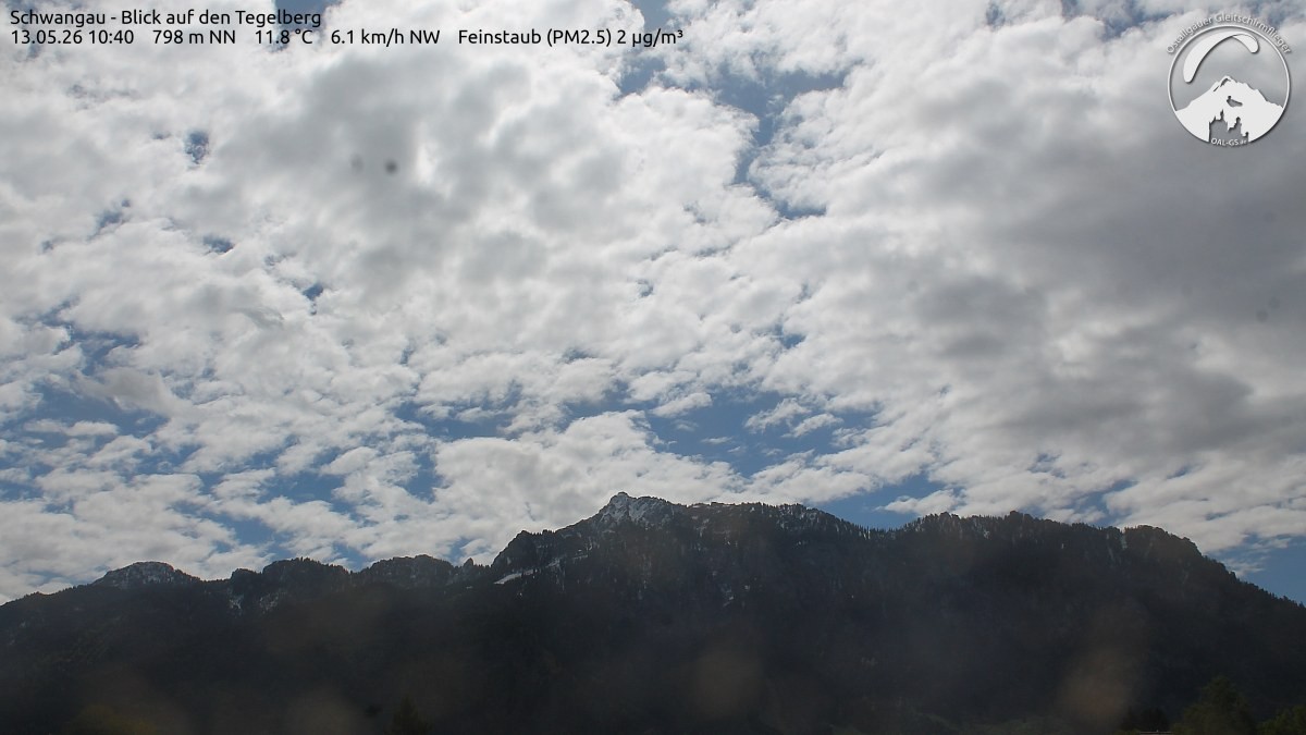 Archiv Foto Webcam Schwangau: Tegelberg-Blick