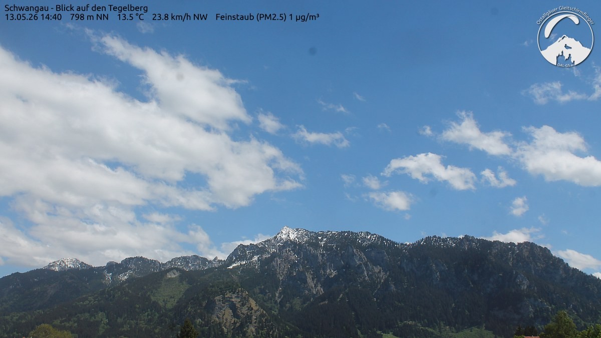 Archiv Foto Webcam Schwangau: Tegelberg-Blick