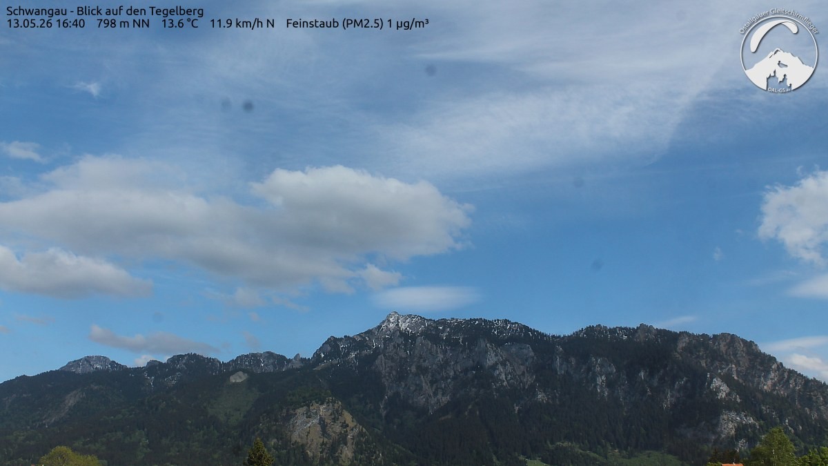 Archiv Foto Webcam Schwangau: Tegelberg-Blick