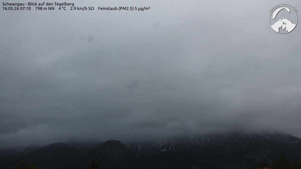 Archiv Foto Webcam Schwangau: Tegelberg-Blick