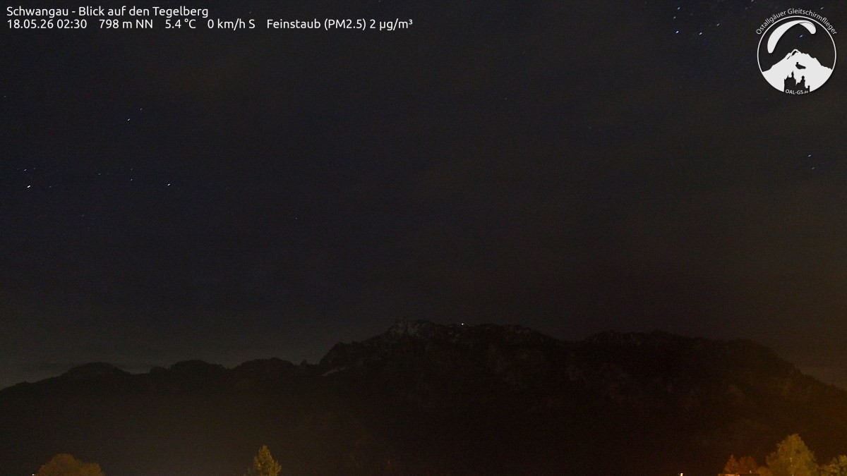 Archiv Foto Webcam Schwangau: Tegelberg-Blick