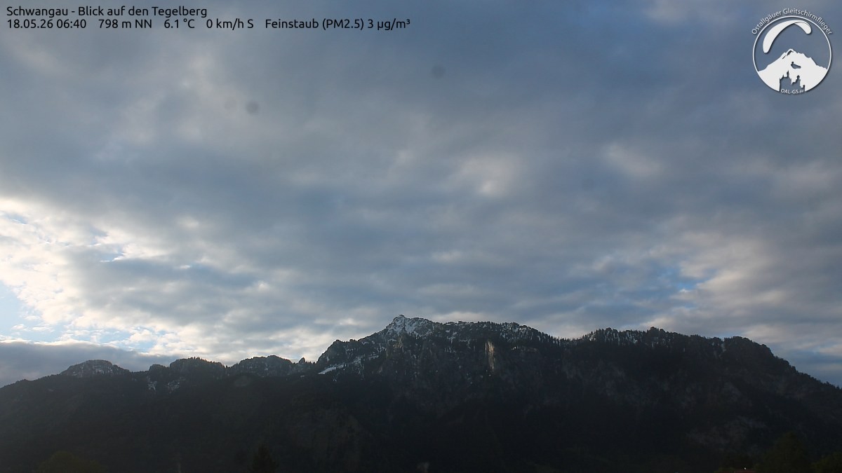 Archiv Foto Webcam Schwangau: Tegelberg-Blick