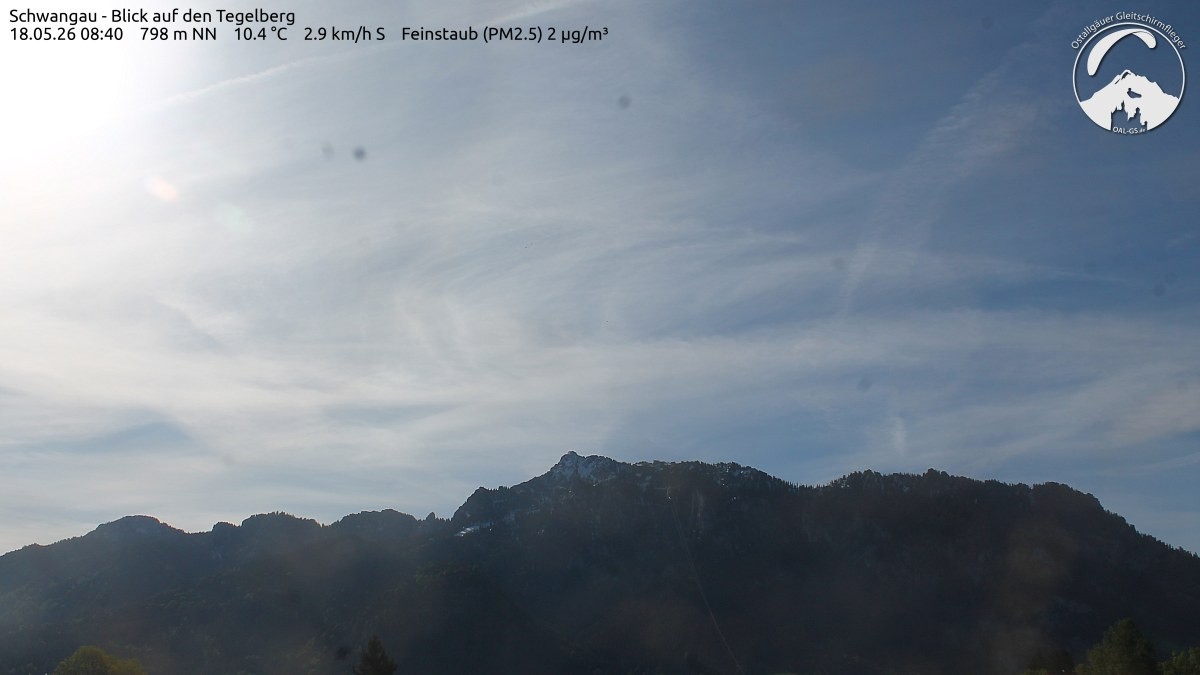 Archiv Foto Webcam Schwangau: Tegelberg-Blick