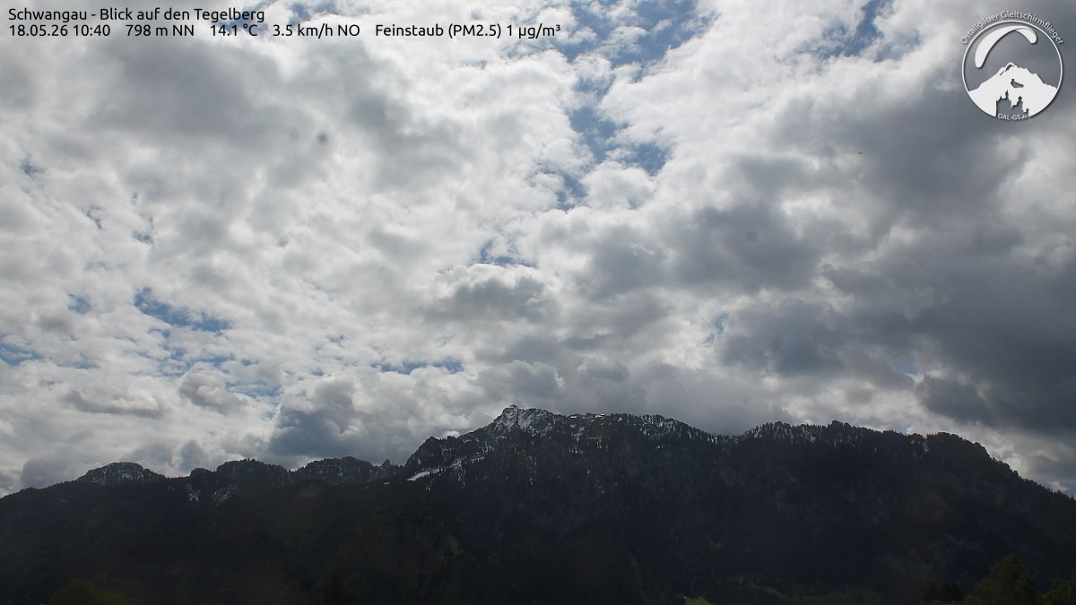 Archiv Foto Webcam Schwangau: Tegelberg-Blick