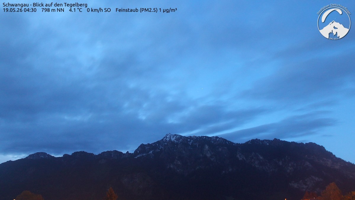 Archiv Foto Webcam Schwangau: Tegelberg-Blick