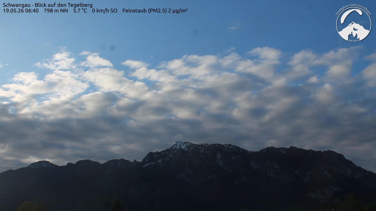 Archiv Foto Webcam Schwangau: Tegelberg-Blick