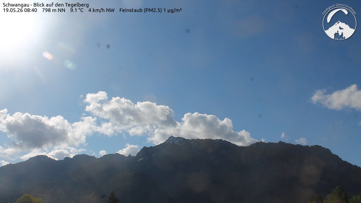 Archiv Foto Webcam Schwangau: Tegelberg-Blick