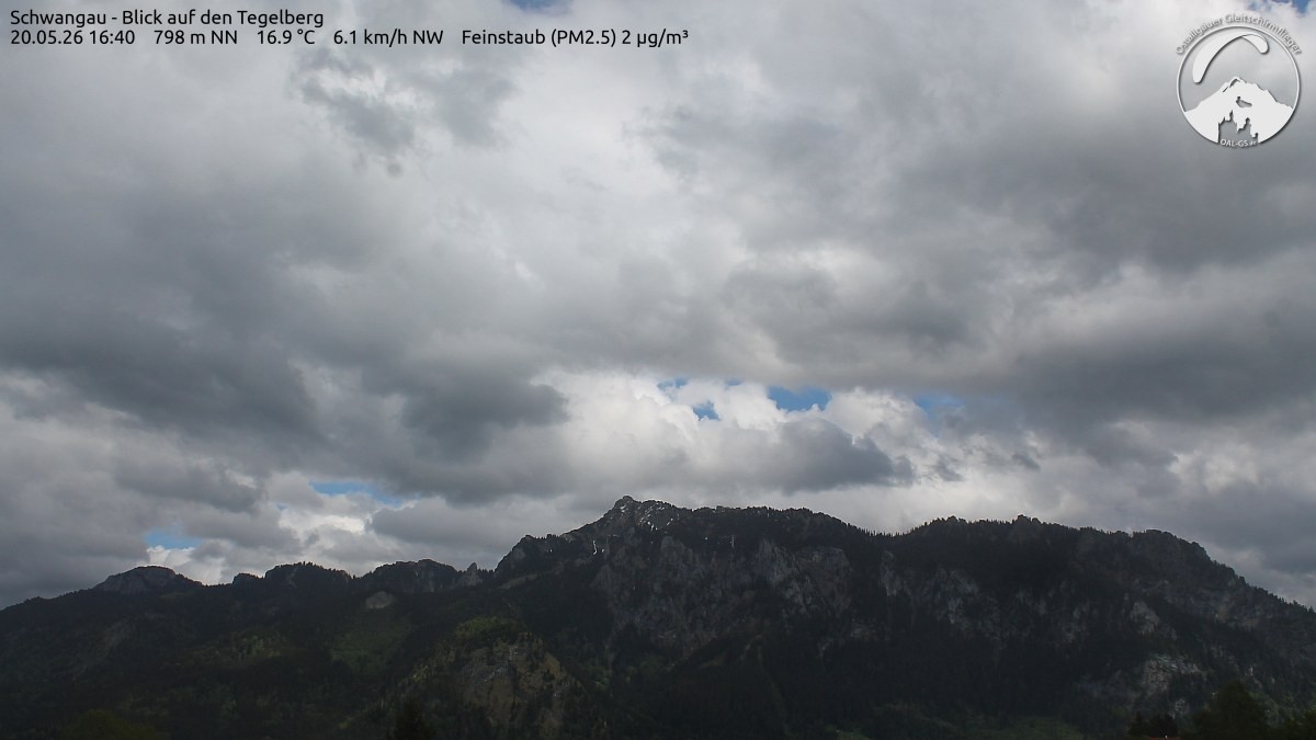 Archived image Webcam Schwangau: View to the Tegelberg
