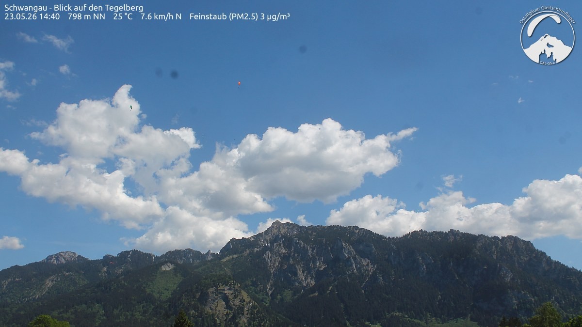 Archiv Foto Webcam Schwangau: Tegelberg-Blick