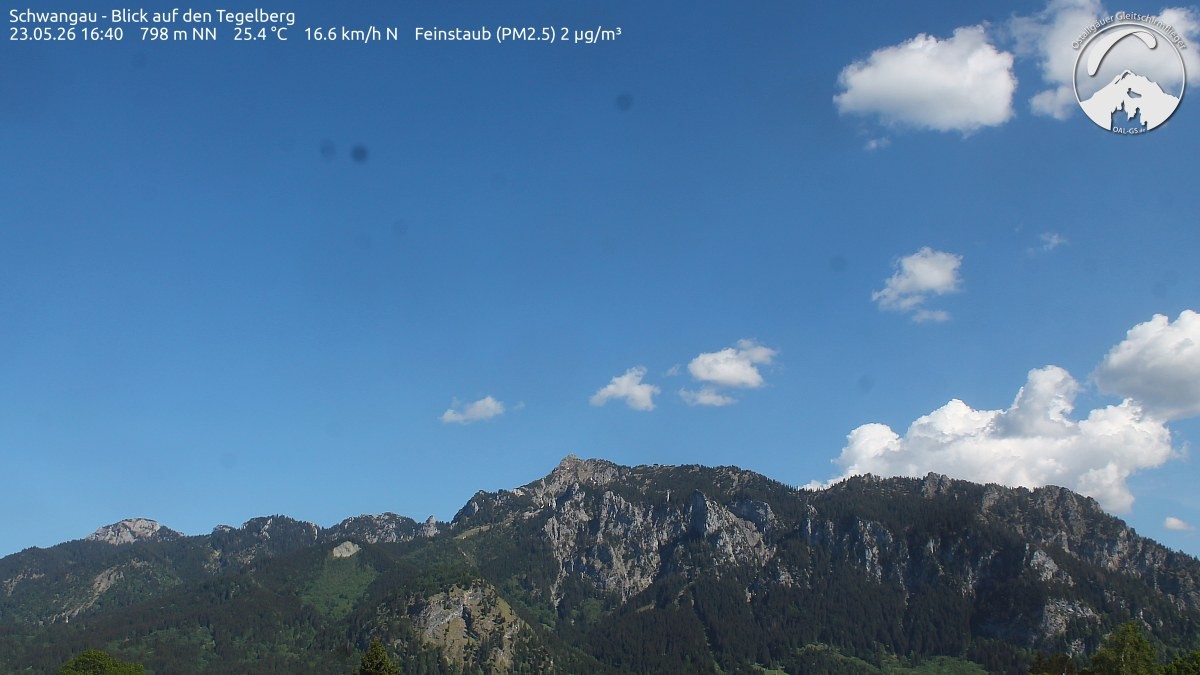Archiv Foto Webcam Schwangau: Tegelberg-Blick