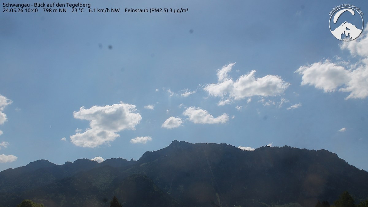 Archiv Foto Webcam Schwangau: Tegelberg-Blick