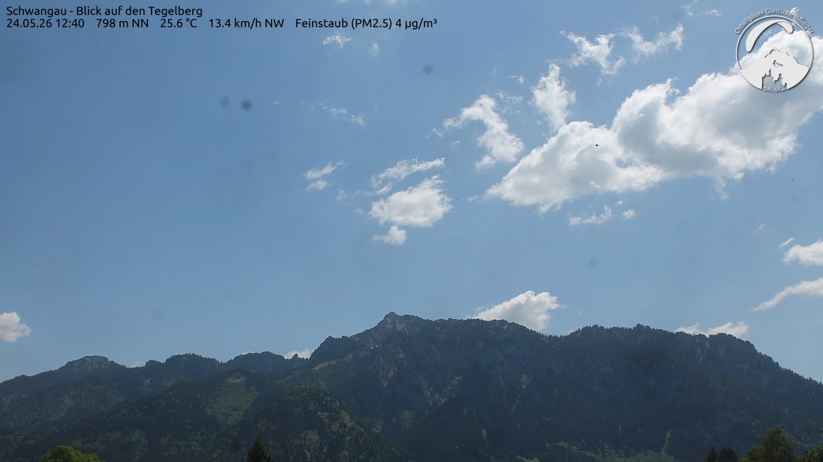 Archiv Foto Webcam Schwangau: Tegelberg-Blick