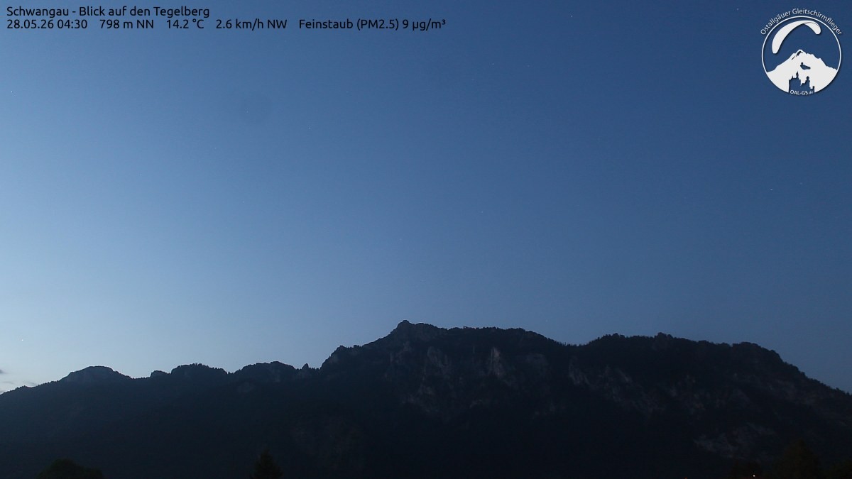 Archiv Foto Webcam Schwangau: Tegelberg-Blick