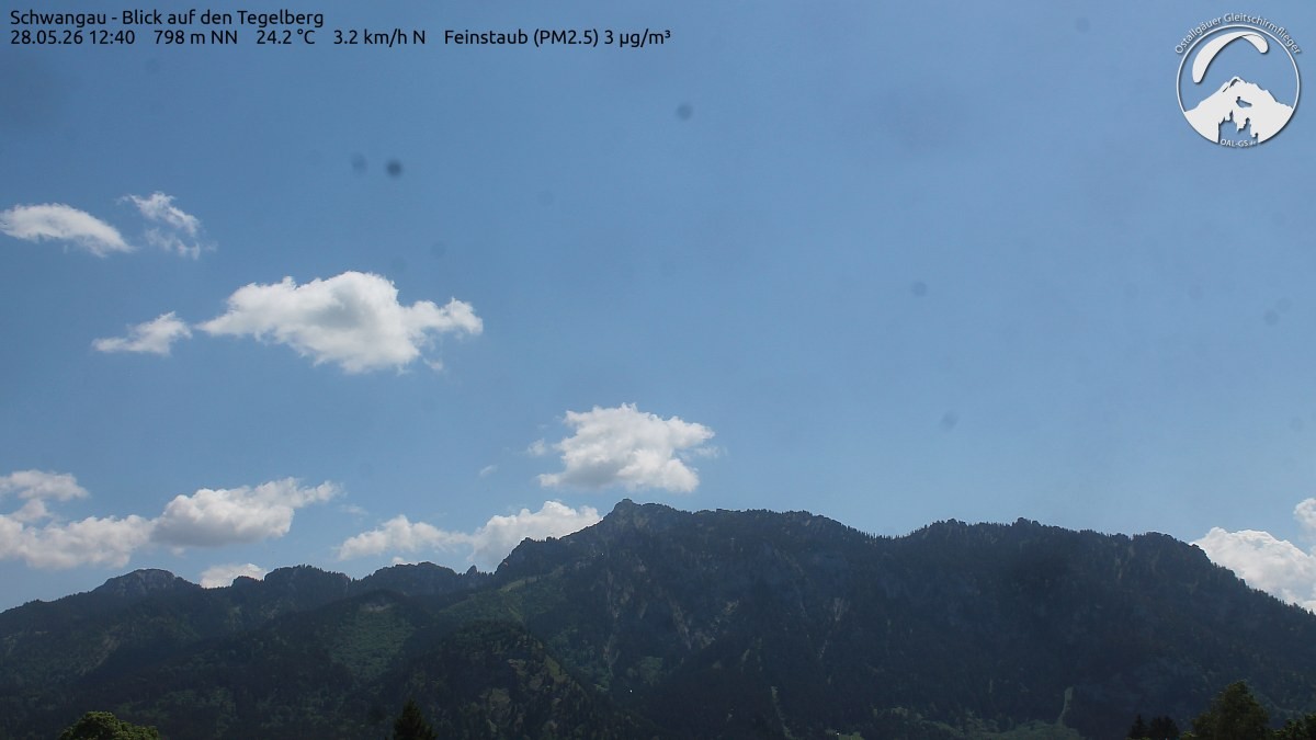 Archiv Foto Webcam Schwangau: Tegelberg-Blick