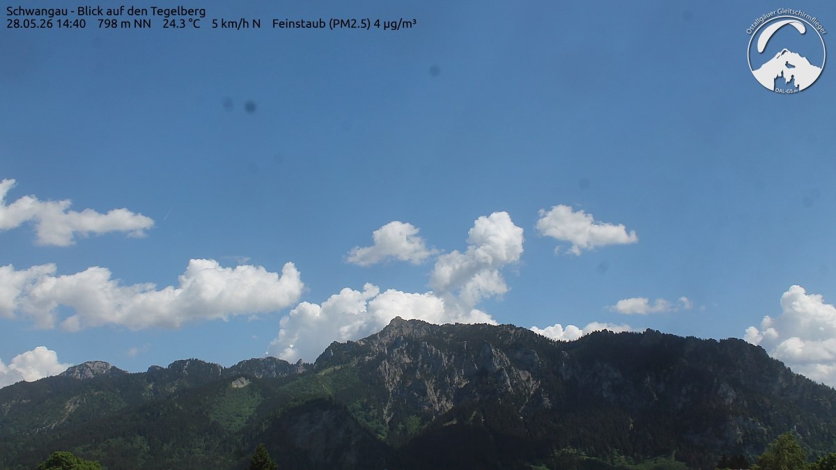 Archiv Foto Webcam Schwangau: Tegelberg-Blick
