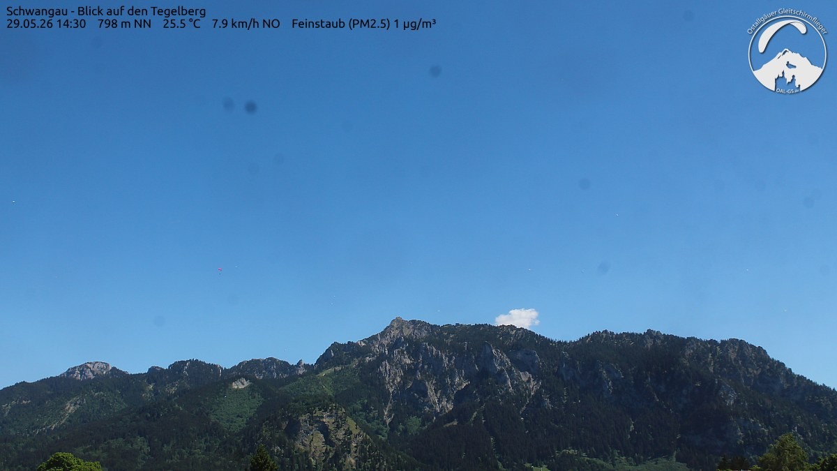 Archiv Foto Webcam Schwangau: Tegelberg-Blick