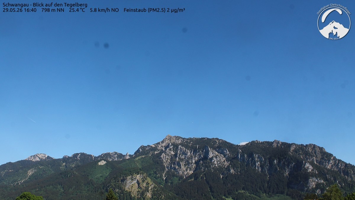 Archiv Foto Webcam Schwangau: Tegelberg-Blick