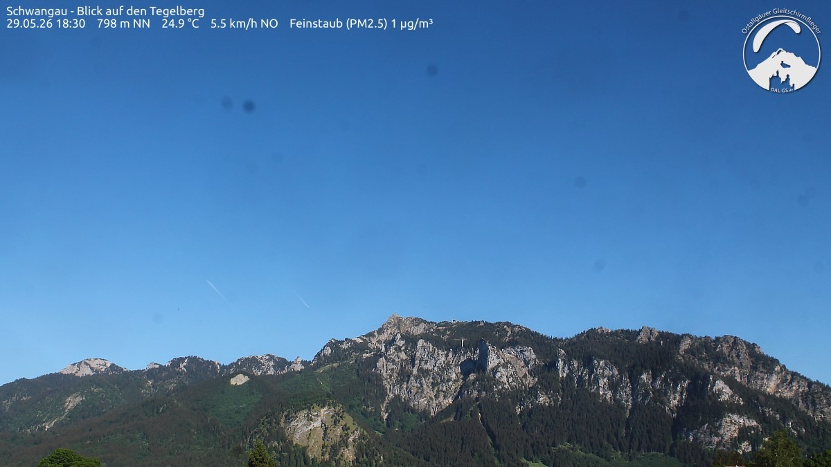 Archiv Foto Webcam Schwangau: Tegelberg-Blick