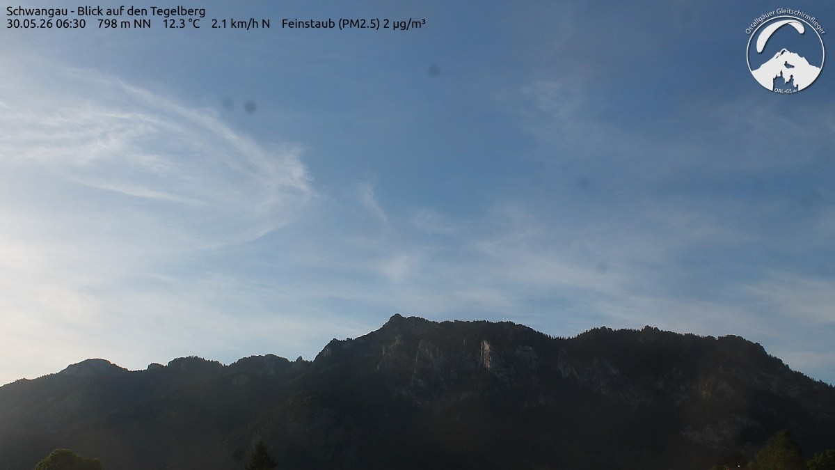 Archiv Foto Webcam Schwangau: Tegelberg-Blick