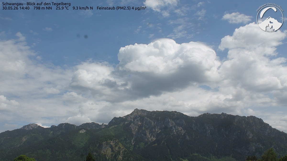 Archiv Foto Webcam Schwangau: Tegelberg-Blick