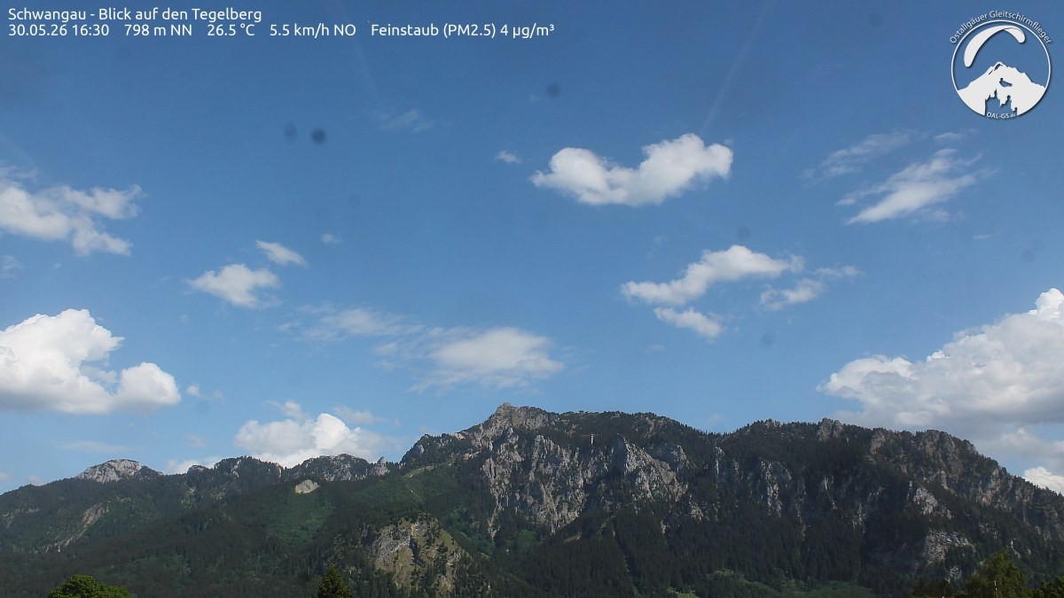 Archiv Foto Webcam Schwangau: Tegelberg-Blick