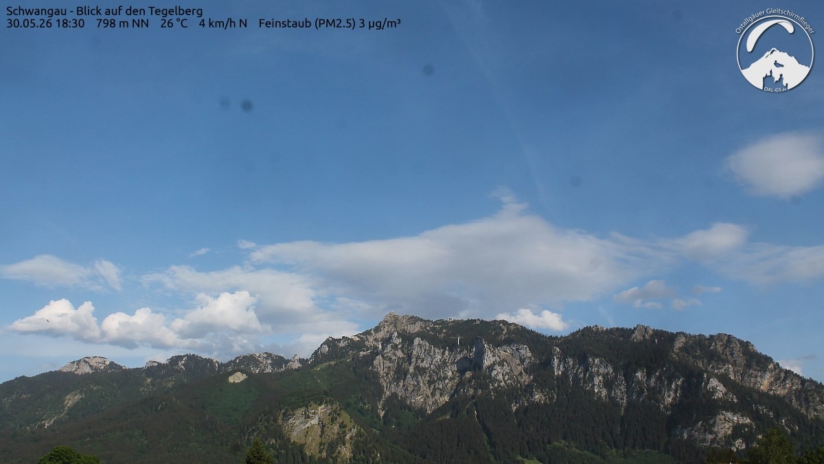 Archiv Foto Webcam Schwangau: Tegelberg-Blick
