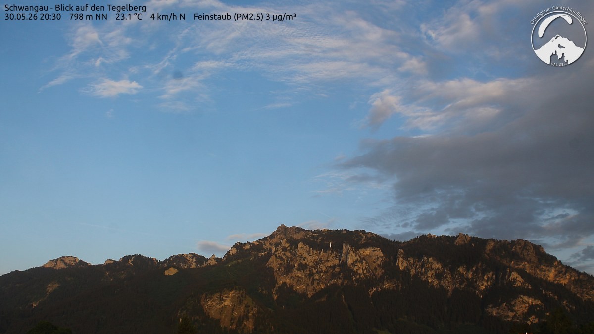 Archiv Foto Webcam Schwangau: Tegelberg-Blick