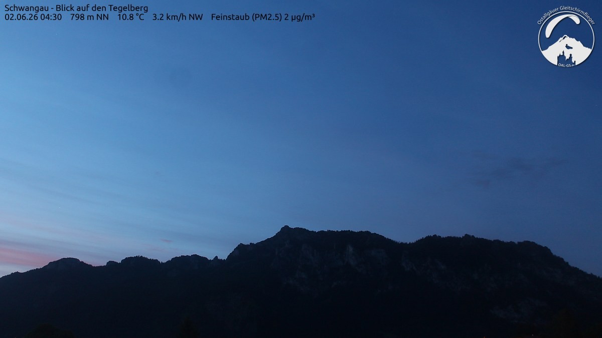 Archiv Foto Webcam Schwangau: Tegelberg-Blick