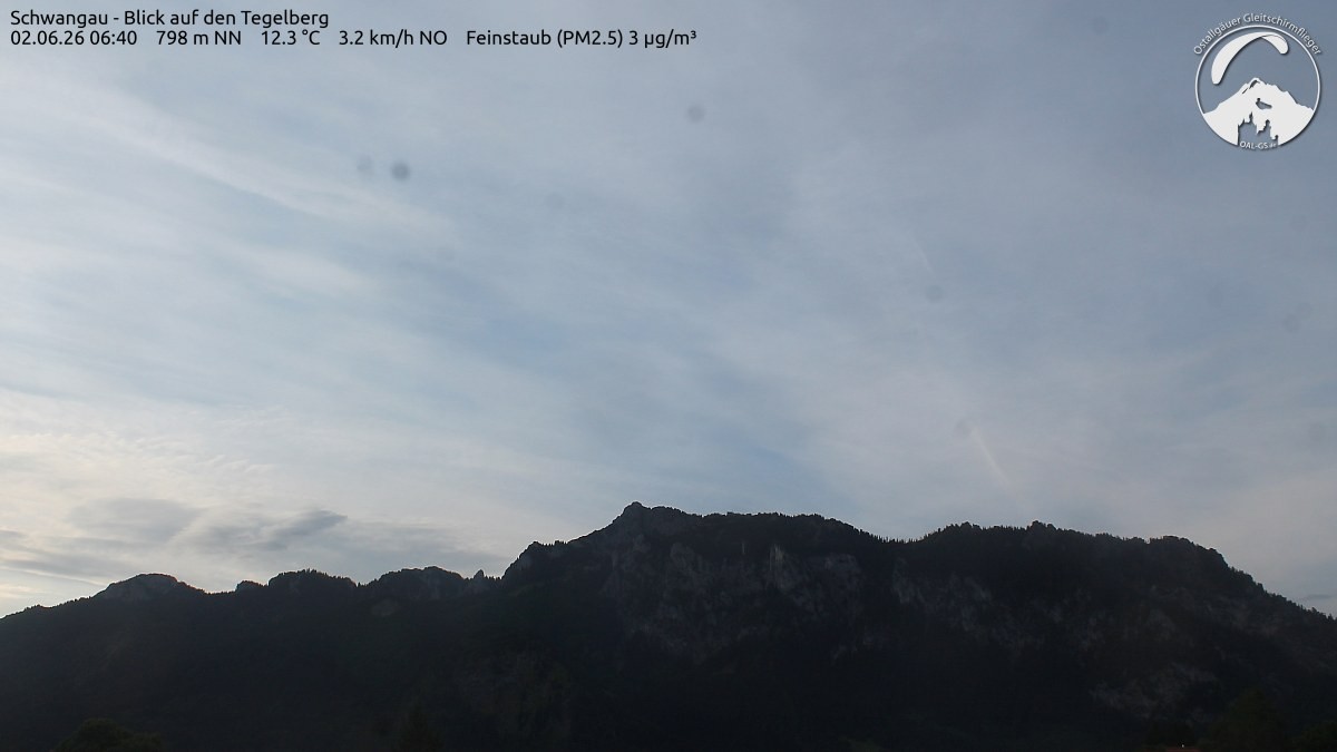 Archiv Foto Webcam Schwangau: Tegelberg-Blick