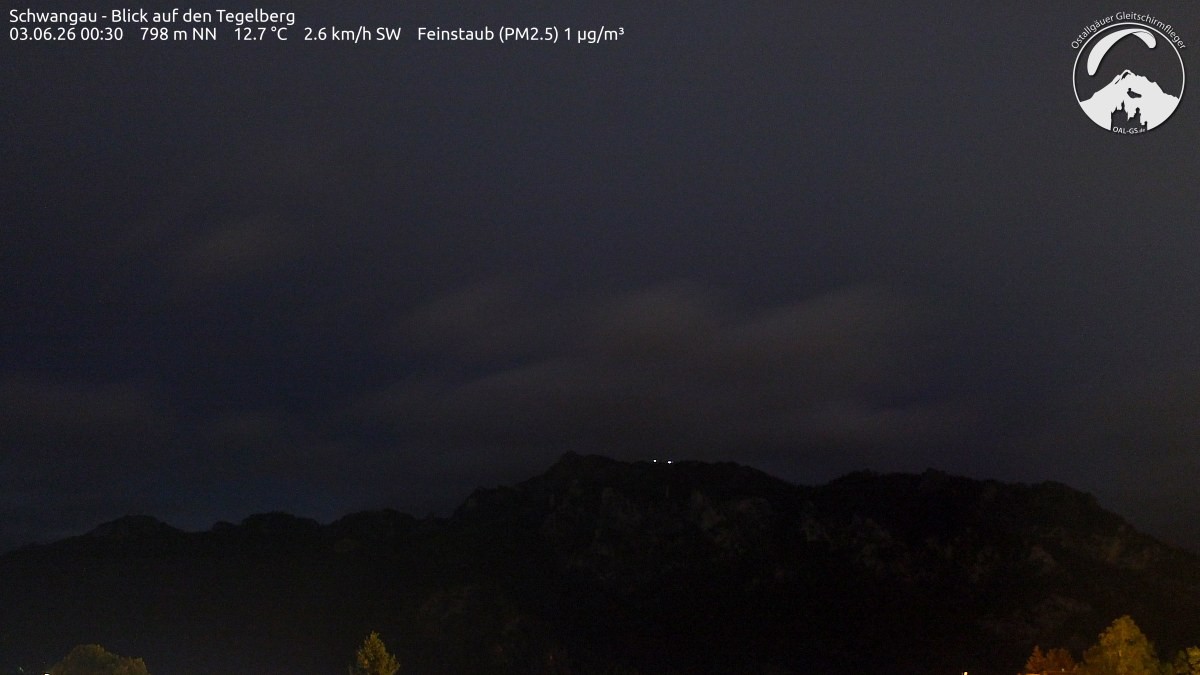 Archiv Foto Webcam Schwangau: Tegelberg-Blick